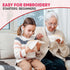 Embroidery Starter Kit for Beginners with Pretty Floral and Birds Patterns. Complete DIY, Includes 3 Hoops, 3 Stamped Patterns, Needles, Scissors,...