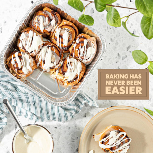 PLASTICPRO 10 Pack 8 Inch Square Aluminum Pans with Lids Disposable Tin Foil Pans Baking Pans Food Storage...