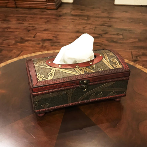 Allgala Antique Wooden Tissue Box Holder-HD90204...