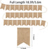 WATINC 26 Pack DIY Burlap Banner Set Include Letter Stencil, Design Swallowtail Flags for Kids and Adults, Handwriting Banner for Birthday and Ind...