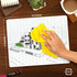 SCRIBBLEDO 2 Point Perspective Grid 11”x14” Large Graph Dry Erase Board Double-Sided White Board Drawing Grid Lines Graphing Charts Whiteboard for...