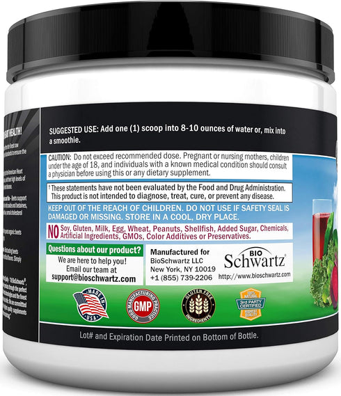 Beet Root Powder - Beets Superfood Supplement with Vitamin C Plus Organic Antioxidant Rich Red Fruits and Vegetables - Boosts Stamina and Natural ...