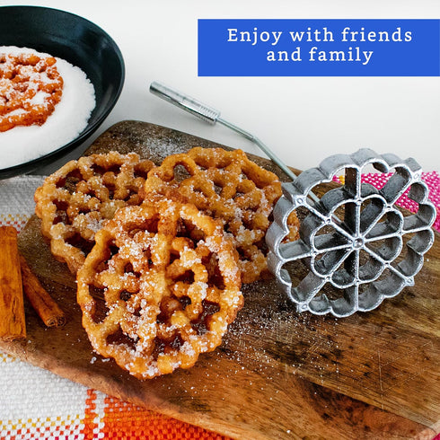 Bunuelos Mold with Handle (4.7 in Cast Aluminum) - Molde para Buñuelos de Viento Mexicanos - Buñuelos de Viento Moldes - Bunuelo Mold Mexican Cook...
