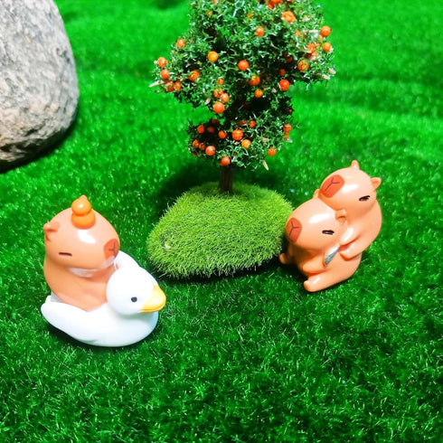 20 pcs Mini Capybara Figurines, Resin Tiny Capybara Figures Animals for Miniature Garden Cake Topper Decorations...