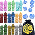 DND Dice Set 10 x 7 Retro Polyhedral Dice for Dragons and Dungeons Tabletop Role-playing Games, 70 Pieces RPG Dice...