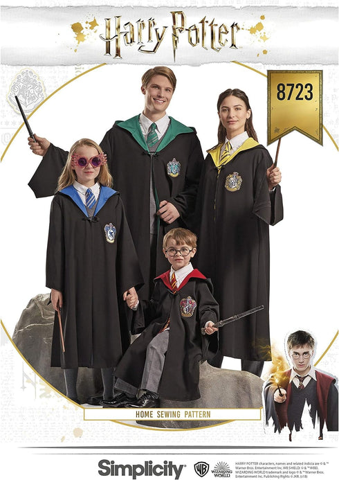 Simplicity 8723 Harry Potter Cosplay and Halloween Costume Sewing Pattern, Kids Teens and Adult Sizes XS-XL...