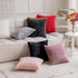 Demetex Rose Pink Pillow Covers 18x18 Set of 2 Super Soft Furry Throw Pillows Decorative Pillowcases for Couch Wedding Party Decor, 18x18 inch, Ro...