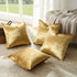 GIGIZAZA Velvet Gold Pillow Covers 18x18?Pack of 4 Decorative Throw Pillow Soft Covers Square Couch Pillow Modern Covers Living Room Luxury Cushio...