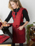DII Kitchen Collection, Gingham Check, Red/Black, Apron...