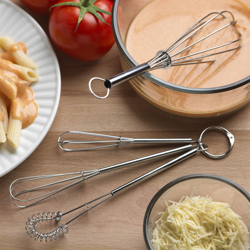 Fox Run Mini Whisks, Chrome Plated, Set of 4, Metallic, 8 x 2 x 1.75 inches...
