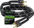GearIT 12AWG Premium Heavy Duty Braided Speaker Wire (3 Feet) with Dual Gold Plated Banana Plug Tips - Oxygen-free Copper (OFC) Construction, Blac...