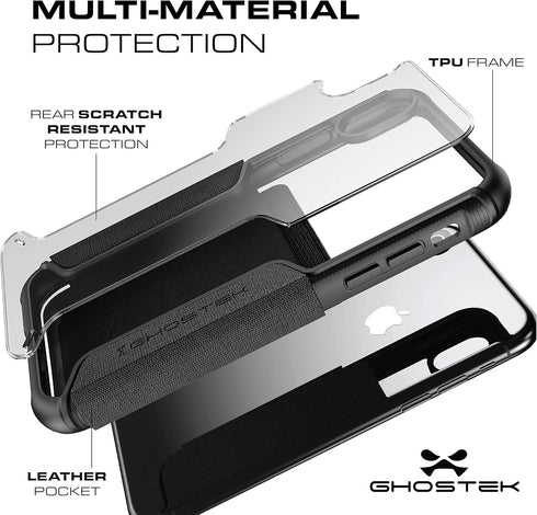 Ghostek Exec 3 iPhone XR Card Case with Industrial Strength Military Drop Protection for Apple iPhone XR 2018 | Supports Qi Wireless Charging | Wo...