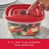 Rubbermaid 16-Piece BPA-Free Plastic Food Storage Set, Red Vented Lids - Microwave, Dishwasher Safe: Perfect for Meal Prep, Leftovers, and Kitchen...