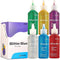 Glitter Glue for Crafts in Bright Classic Colors: Silver, Red, Green, Blue, Purple & Gold Glitter Glue Washable & Non-Toxic Used for Gluing, Drawi...