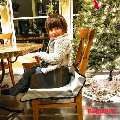 Booster Seat Cover Protector – Water-Proof High Chair Seat Protector Pad – Large Dining Room Chair Seat Protector – Includes Wash Bag – Easy to Ma...