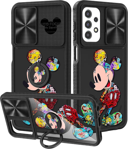 Joyleop (2in1 for Galaxy A23 5G Phone Case Cartoon Cute for Girls Women Teen Kids Girly Phone Covers Fun Unique PatternDesign with Slide Camera Co...