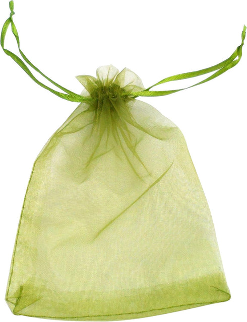ATCG 50pcs 8x12 Inches Large Drawstring Organza Bags Decoration Festival Wedding Party Favor Makeup Pouches (Green)...