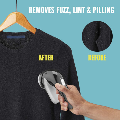 Conair Fabric Shaver and Lint Remover, Rechargeable Portable Fabric Shaver, Black...