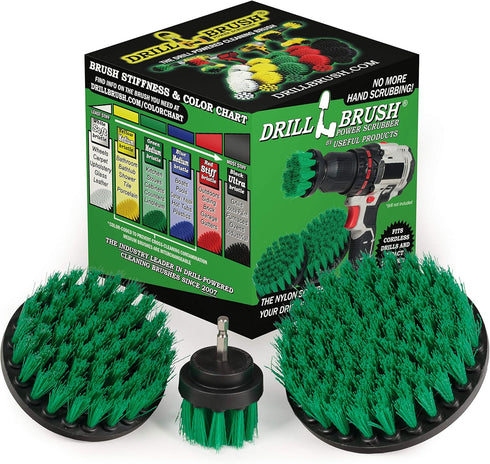 Kitchen Cleaning Supplies Set - Tile Electric Spin Scrubber - Stainless Steel Cleaner for Stove, Sink, and Oven - Household Cleaning Tools - Green...