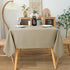 Biscaynebay Textured Fabric Square Tablecloths 54x54 Inches, Natural Water Resistant Spill Proof Table Cloth Washable Small Card Folding Table Cov...