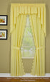 Today's Curtain, Orleans Scallop Curtain, Buttercup 45" Panel Pair and Tieback,4-Piece-Set, 60" W x 45" L, Buttercup...