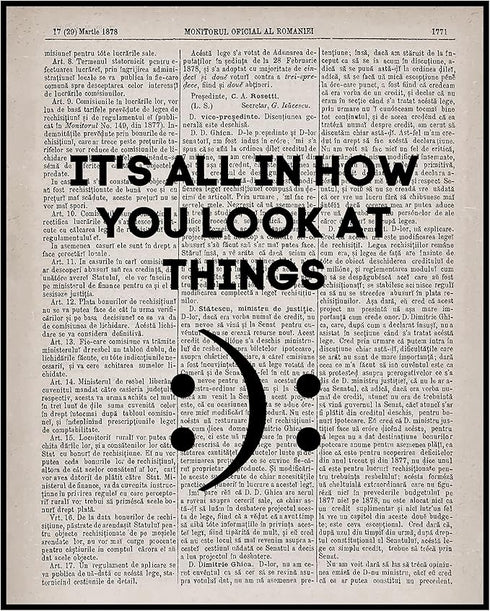 Posterizer 1 pcs-it's all in how you look at things-Comedy Art-Motivational & Inspirational Art-Gift for Men Women Entrepreneur Teens- UNFRAMED Wa...