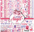 Inkdotpot Pink Baby Girl Theme Collection Double,Sided Scrapbook Paper Kit Cardstock 12"x12" Card Making Paper Pack of with Sticker Sheet - 16 Pag...