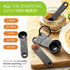 Spring Chef Magnetic Measuring Spoons Set of 5, Nesting Plastic Measuring Spoons with Easy to Read Markings - Measure Dry and Liquid Ingredients, ...