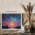 Posterizer 1 pcs- mountains, trees, night sky landscape nature 3-Landscape & Nature Art-Floral Botanical Art- Decor for Home & Office- unframed wa...