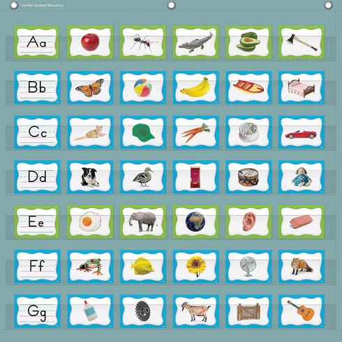 Teacher Created Resources Calming Blue 7 Pocket Chart (28" x 28") (TCR20101)...