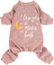 Fitwarm I Love You to The Moon and Back Dog Pajamas, Dog Clothes for Small Dogs Girl, Pet Onesie, Cat Outfit, Mid-weight Velvet, Pink, XXL...