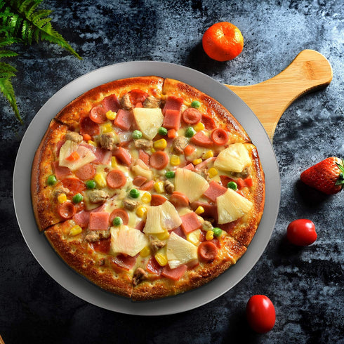 Beasea Pizza Pans with Holes, 8.5 Inch Food Network Pizza Pan Heavy Duty Aluminum Alloy Round Pizza Tray Perforated Pizza Crisper Pan Pizza Baking...