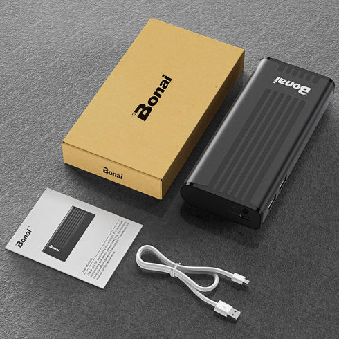BONAI 10000mAh Portable Charger for Heated Vest, 5V 2.1A Battery Pack for Heated Jacket with Dual USB Output & LED Flashlight for iPhone iPad iPod...