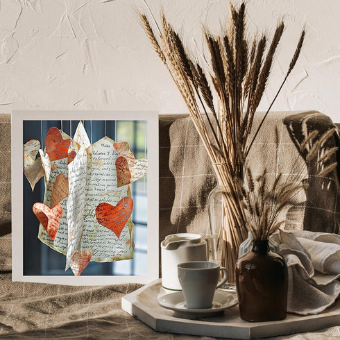 Posterizer 1 pcs-Valentine's day inspired heart shaped cute craft poster -4-Romantic Art-Holiday Poster Collection-Gift for Couples boyfriend girl...