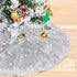 Christmas Tree Skirt Silver 48 Inch Round Tree Skirt Sequin Christmas Tree Skirt for Christmas Decoration...