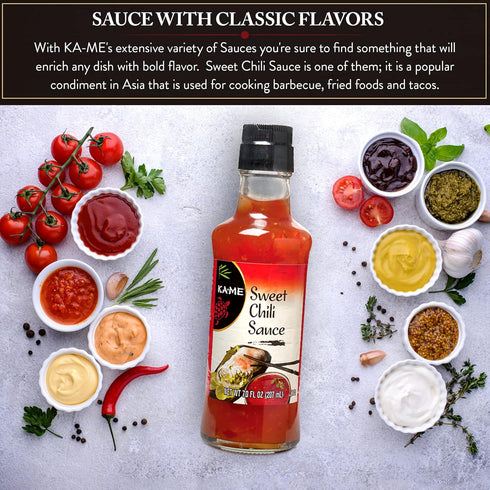 KA-ME Sweet Chili Sauce 7.0 oz, Asian Ingredients and Flavors, No Preservatives/MSG, For Marinade, Dipping & Cooking BBQ, Meats, Seafood & Vegetab...