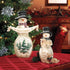 Pavilion Gift Company BirchHeart 6.25-Inch Tall Snowman Holding Fawn, Reads Friends Make The Holidays Special...