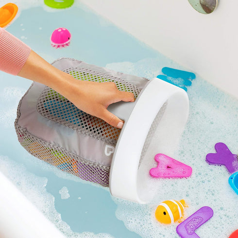 Munchkin® Super Scoop™ Hanging Bath Toy Storage with Quick Drying Mesh, Grey...