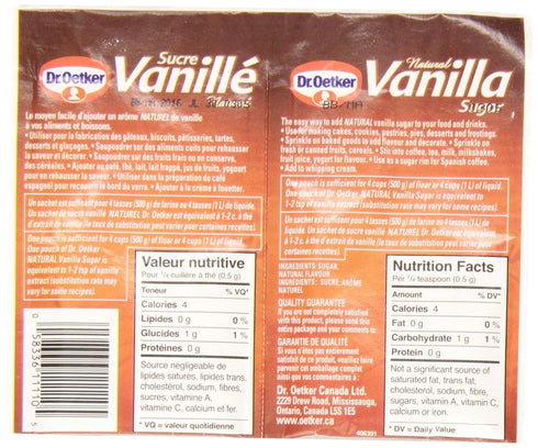 Dr. Oetker Vanilla Sugar - Natural - 6 × 8 g...