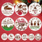 Christmas Stencils for Painting on Wood 12 Inch & 6 Inch - Large Round Holiday Stencils for Crafts Reusable for Signs, Canvas, Fabric & More – Gri...