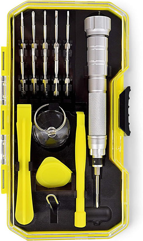 Segomo Tools 17 Piece Precision Screwdriver Set - Eyeglass Repair Kit - Watch Screwdriver Set - Jewelers Screwdriver Set - Computer Screwdriver Ki...