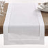 SARO LIFESTYLE Hemstitched Border Table Runner, White, 16"x72"...