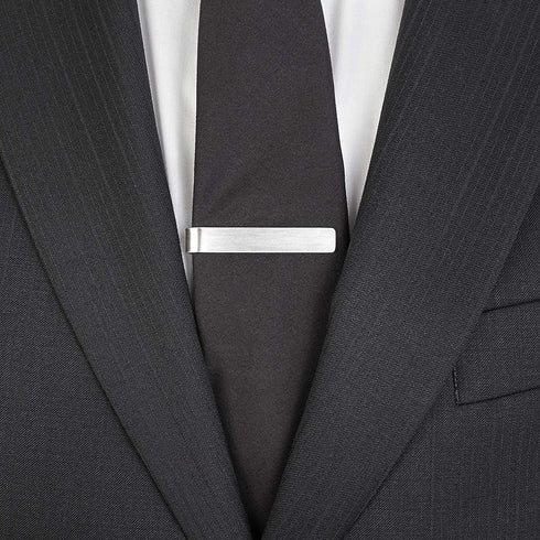 RABBITO 1-9/10-Inch Skinny Tie Bar Clip - Silver,Black...