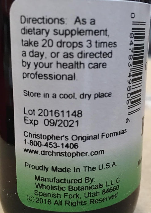 Dr. Christopher's Echinacea Angustifolia Root Alcohol Extract 2 oz...