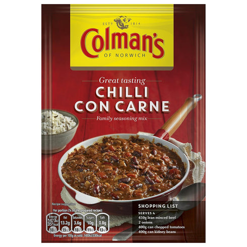 Colman's Chilli Con Carne Recipe Mix, 50g...