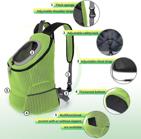 Mile High Life | Hiking Outdoor Pet Carrier Backpack | Kitty Puppy Cat Carrier | Dog Carrier for Small Dogs | Dog Backpack w Breathable Mesh with ...