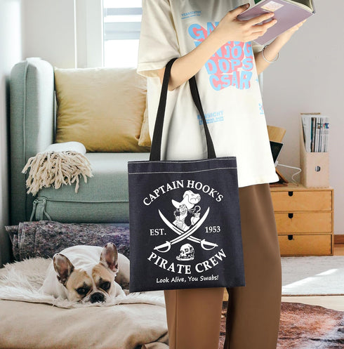 ENSIANTH Captain Hooks Pirate Crew Tote Bag Magical Kingdom Trip Gift Villain Gang Shoulder Bag Cruise Vacation Gift...