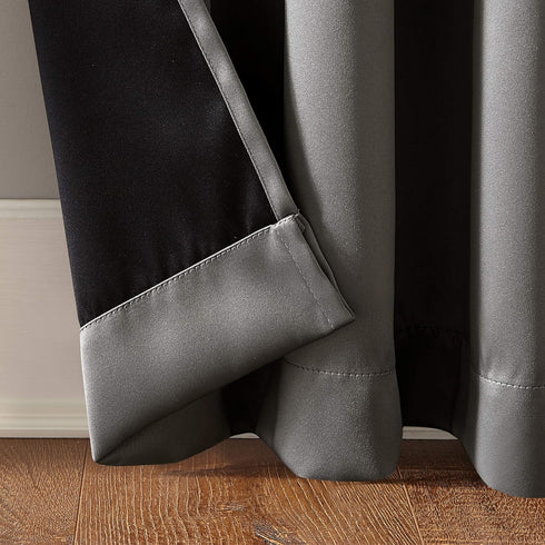 Sun Zero Oslo Theater Grade Extreme Total Blackout Rod Pocket Curtain Panel, 52" x 84", Gray...
