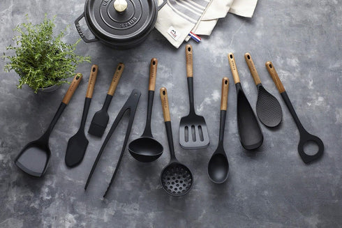 STAUB 40503-107 Serving Spoon Acacia Wood 31 cm Black...