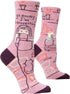 Blue Q Women's Funny Crew Socks ~ Go Away, I'm Introverting. (fit shoe size 5-10)...